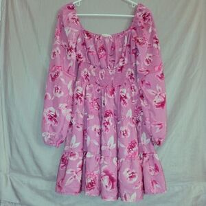 Charming Pink Floral Kids Dress